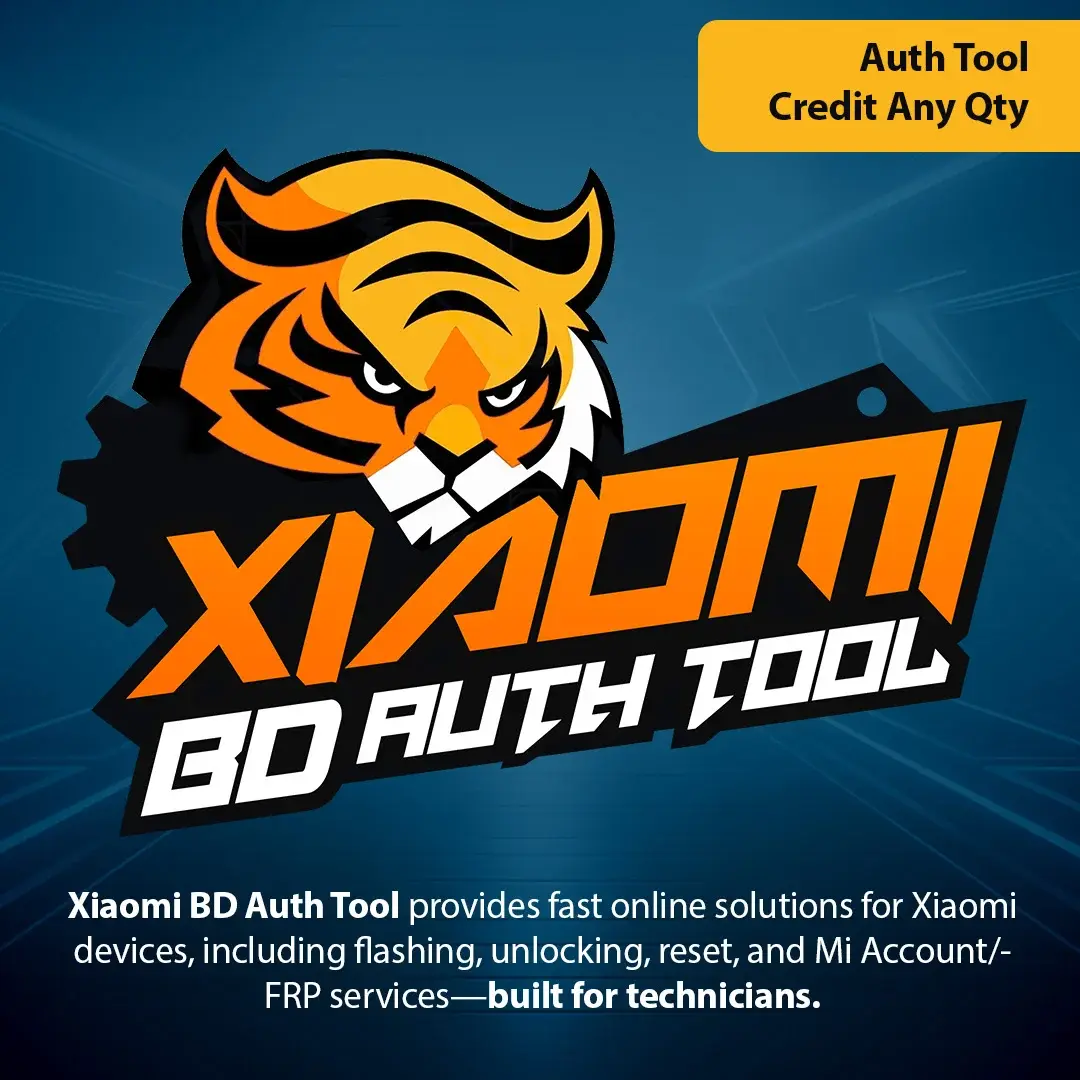 Xiaomi BD Auth Tool (FLASH - RESET EFS- FRP) Credit Load Exit-User (OFFICIAL RESELLER)	
